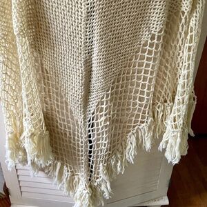 Vintage Handmade Shawl V-shaped